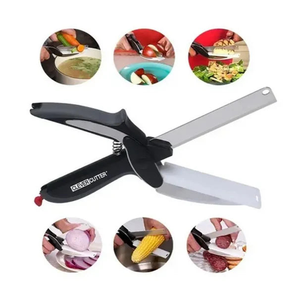 Tijeras de Cocina Multifunción con Tabla de Corte