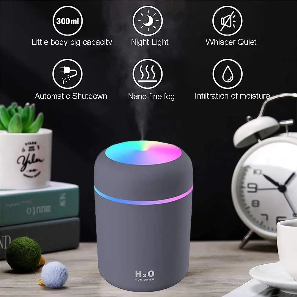 Humidificador y purificador de aire con led