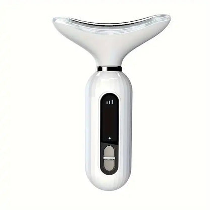 Masajeador Facial LED Antiedad con Calor y Vibración — Cuello y Rostro