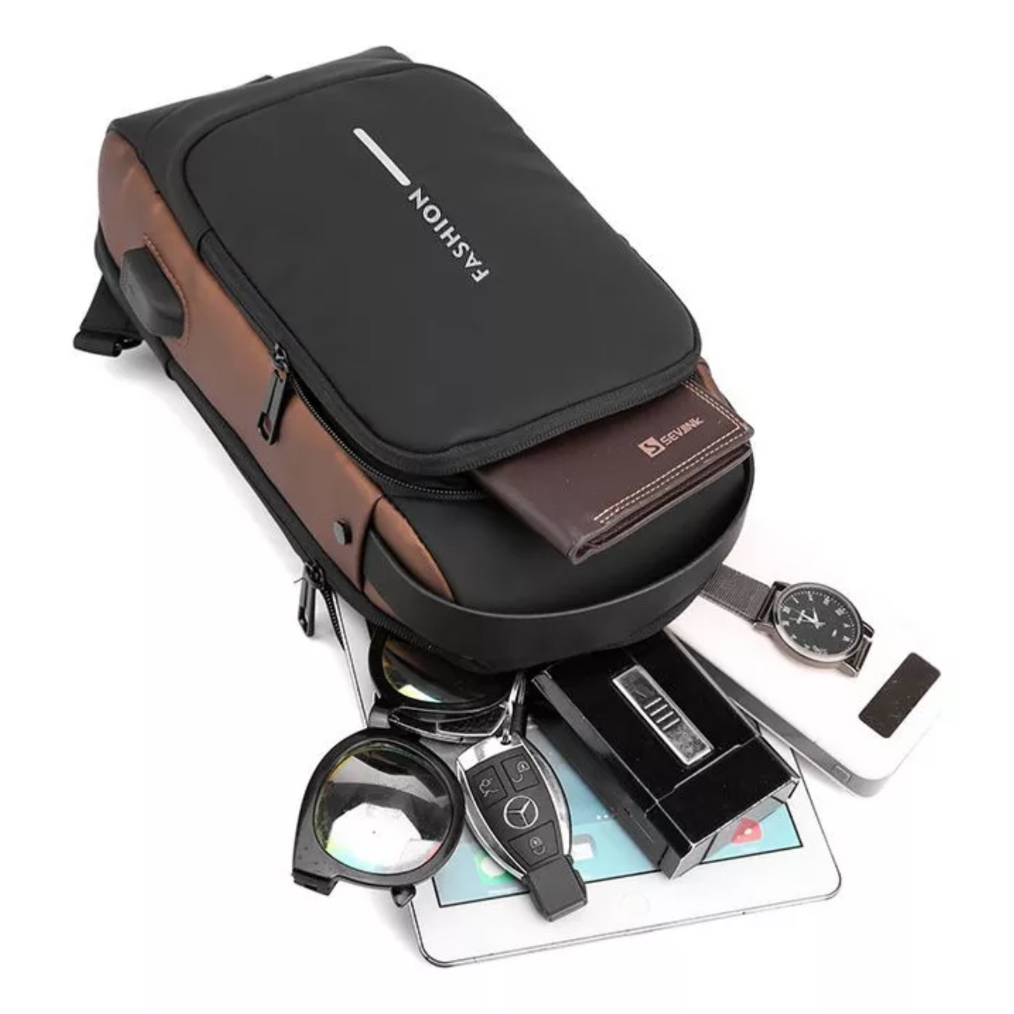 Bolso Bandolera Antirrobo Impermeable con Puerto USB y Candado
