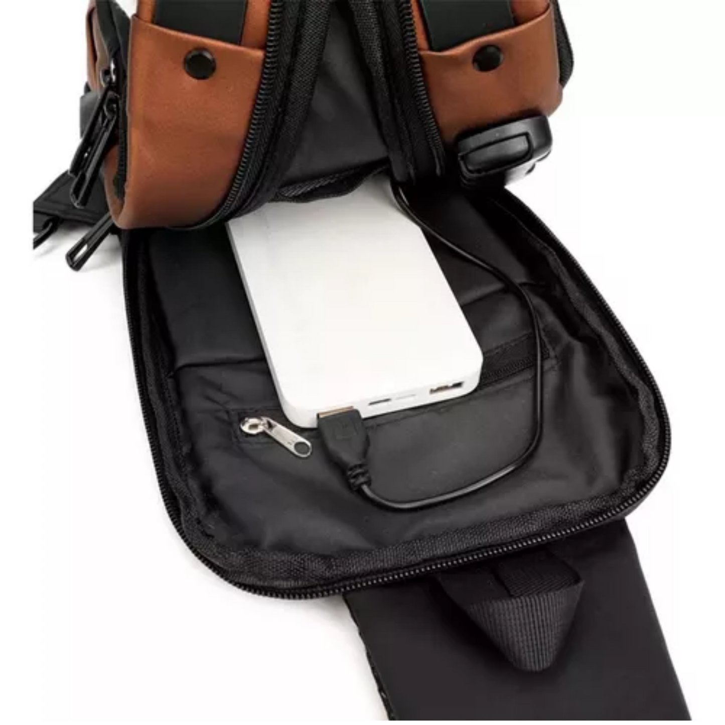 Bolso Bandolera Antirrobo Impermeable con Puerto USB y Candado
