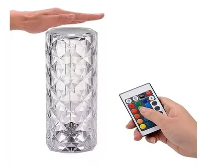 Lámpara de Cristal Touch — Luz Ambiental con 3 Intensidades