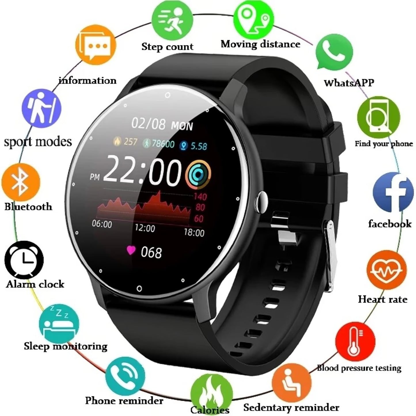Reloj Inteligente Pro con Monitor de Salud 24/7 y GPS