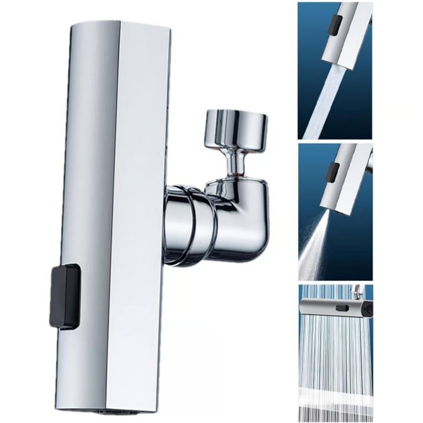 Extensor Giratorio 360° para Grifo — 3 Modos, Ahorra Agua