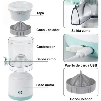 Exprimidor Eléctrico Inalámbrico con Carga USB — Cítricos