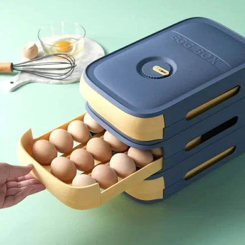 Huevera Organizadora Apilable y Resistente para Refrigerador