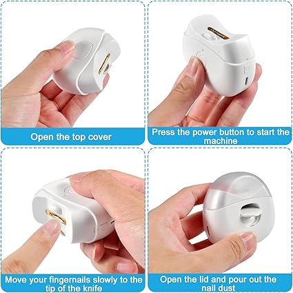 Corta Uñas Eléctrico USB Portátil Profesional — Seguro y Silencioso