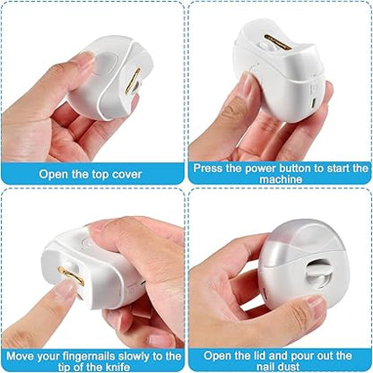 Corta Uñas Eléctrico USB Portátil Profesional — Seguro y Silencioso