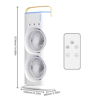 ventilador doble de escritorio con humidificador