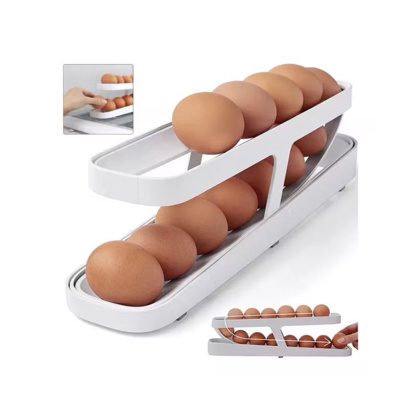 Huevera Dispensadora Organizadora — Orden Real en tu Refrigerador