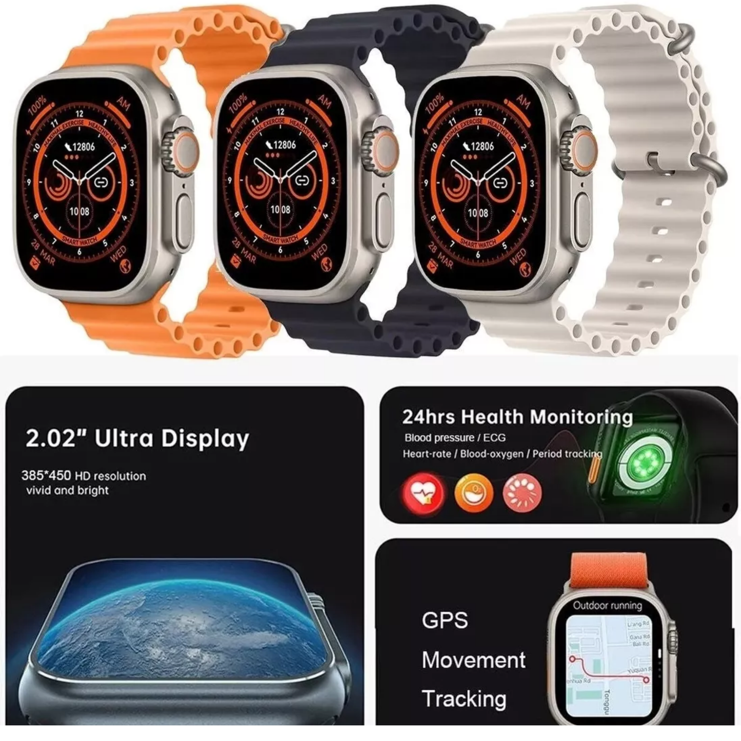 Pack Tecnológico Completo: Smartwatch X8 Ultra + Audífonos + Power Bank