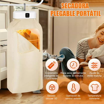 Secadora Portátil Plegable con UV y Temporizador — Seca en Cualquier Lugar