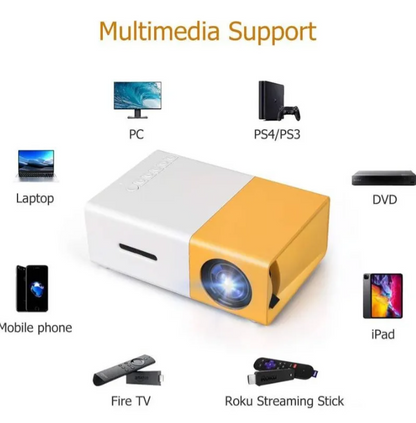Mini Proyector Portátil 220V — Cine en Casa desde tu Pieza