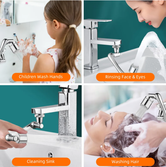 Chorro orientable: extensor de llave articulado para cocina y baño