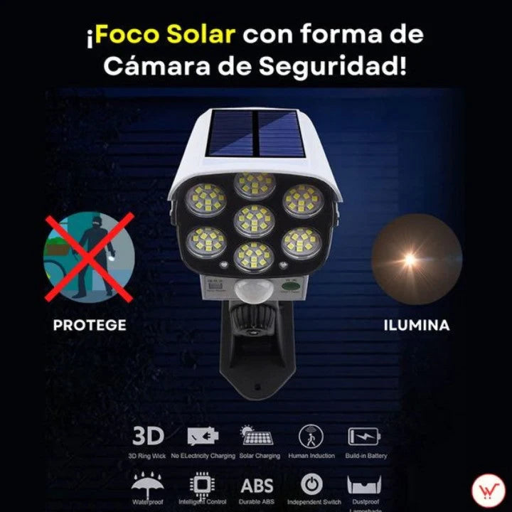 Foco LED Solar con Sensor – Seguridad y Ahorro Energético
