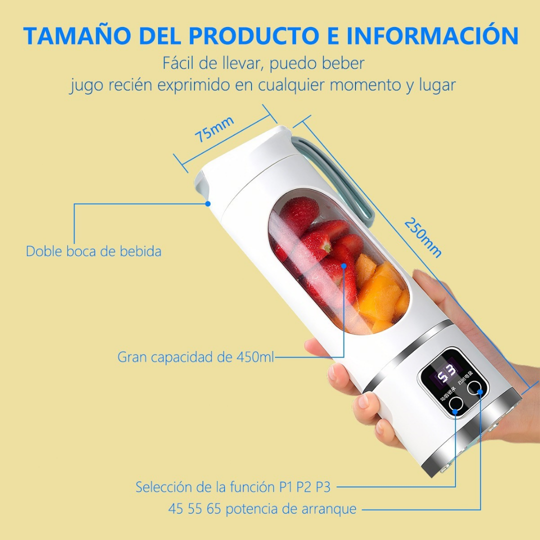 Licuadora Portátil USB Recargable 450ml