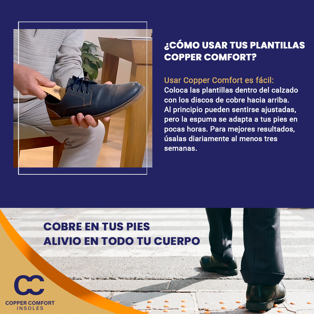 Plantillas con Cobre Triple Capa – Soporte y Comodidad Todo el Día