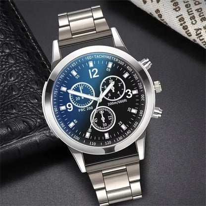 Reloj Tempus Cronógrafo Hombre Acero Inoxidable Negro y Blanco