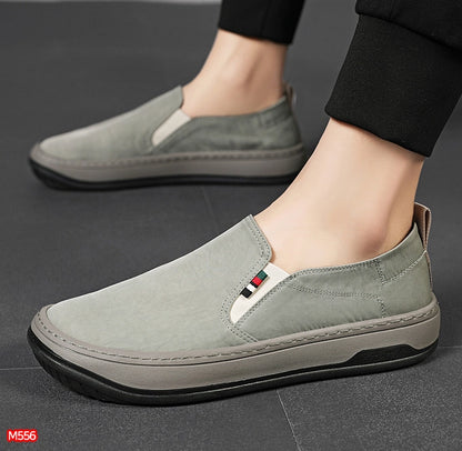 Mocasín Estilo Italiano Slip-On Gris para Hombre