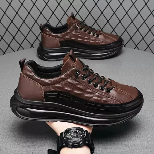 Zapatos Urbanos Estilo Cocodrilo con Suela Alta para Hombre