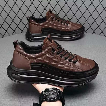 Zapatos Urbanos Estilo Cocodrilo con Suela Alta para Hombre