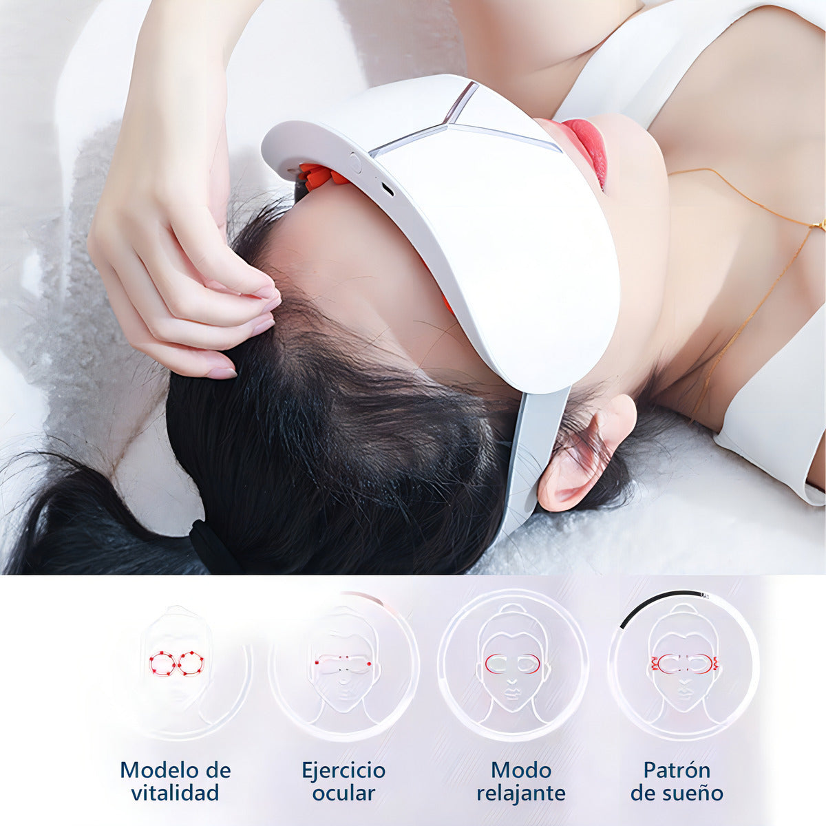 Masajeador de Ojos Inteligente con Vibración y Calor