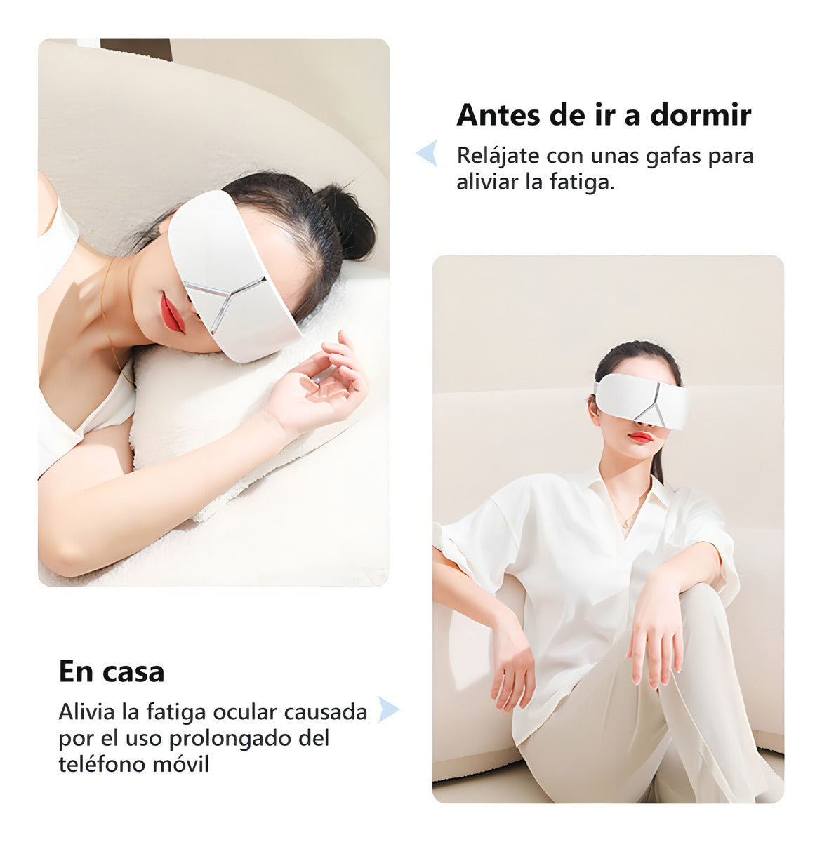 Masajeador de Ojos Inteligente con Vibración y Calor