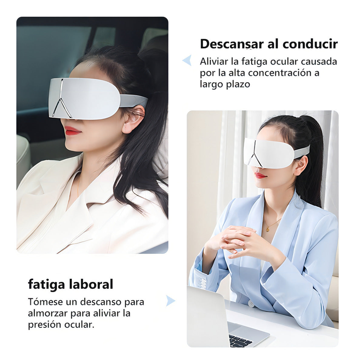 Masajeador de Ojos Inteligente con Vibración y Calor
