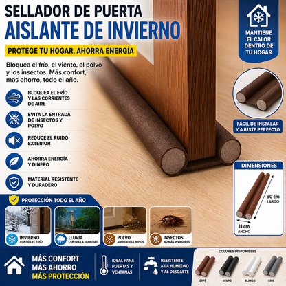 Menos corrientes de aire: burlete para puerta de 90 × 11 cm