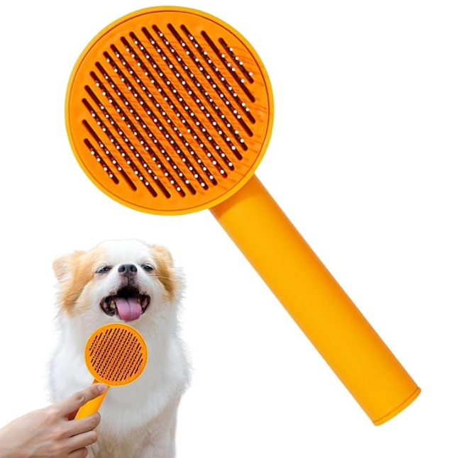 Cepillo Removedor de Pelo para Mascotas con Botón Expulsor