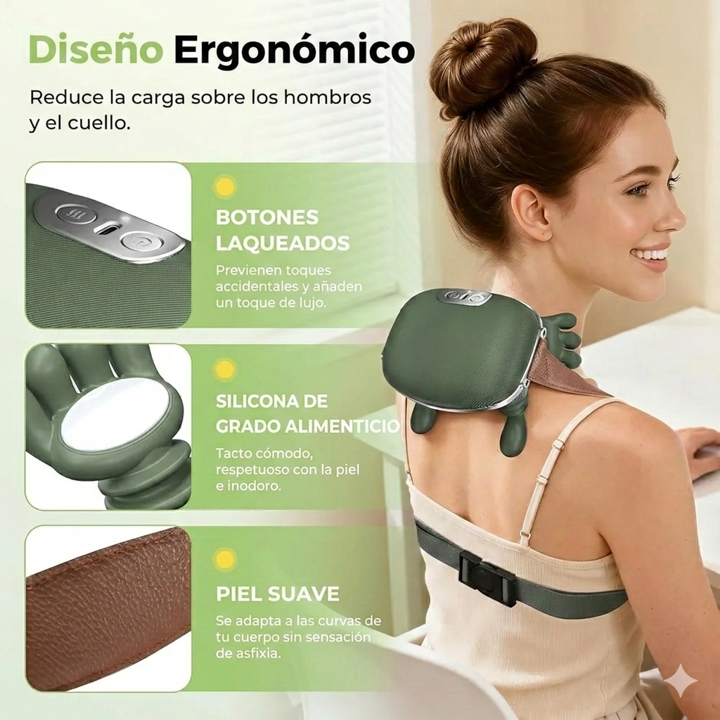 Masajeador Eléctrico Portátil para Dedos y Manos 4D