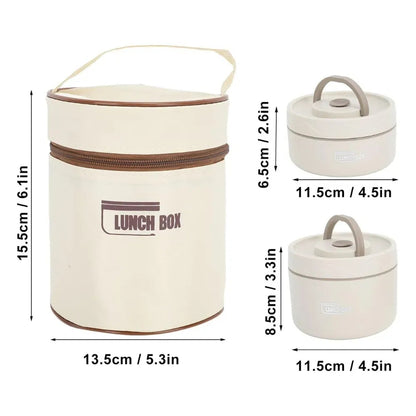 Lonchera Térmica 420ml + 520ml con Forro Aislante — Almuerzo