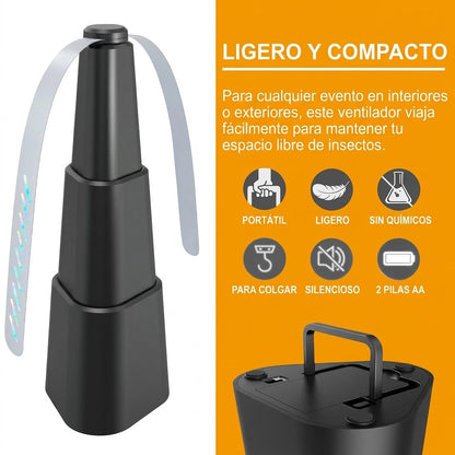 Ventilador espantamoscas con aspas reflectantes