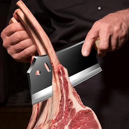 Hoja ancha: cuchillo de cocina multiusos con mango de madera