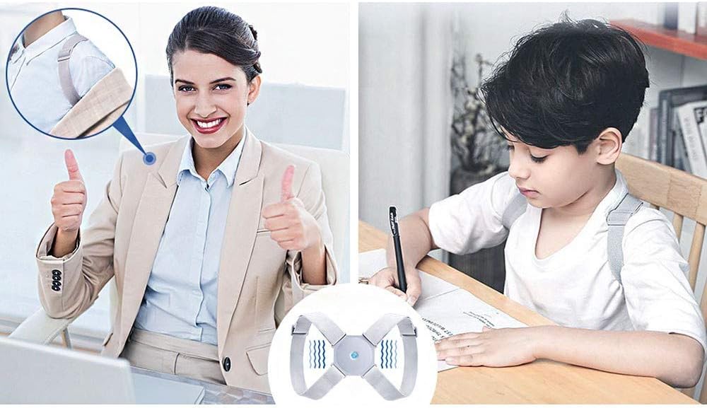 Corrector Postura Inteligente con Vibración - Espalda Sana Todo el Día