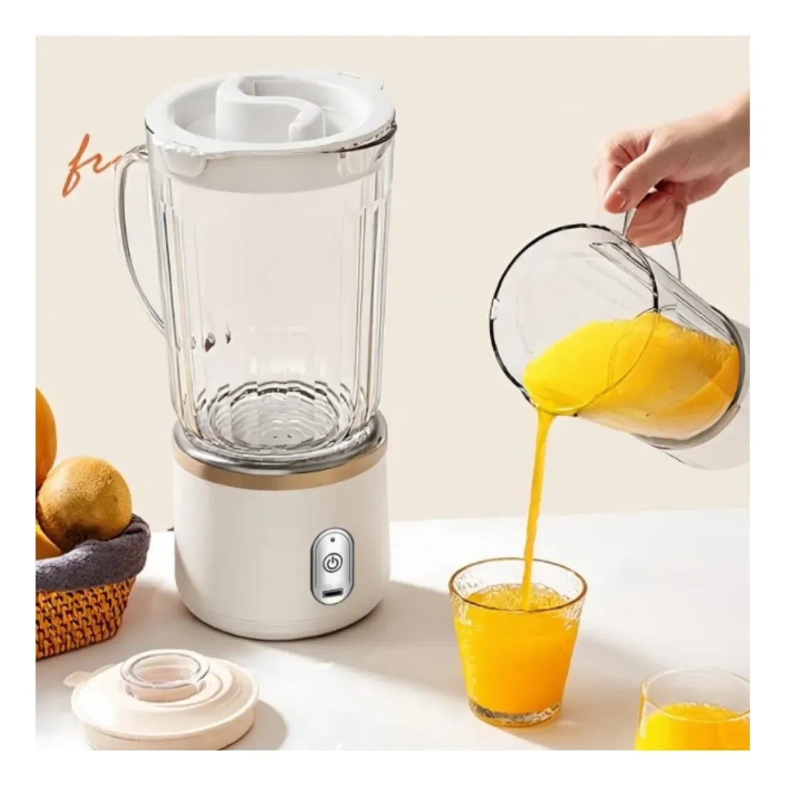 Batidos a tu gusto: mini licuadora portátil con vaso adicional
