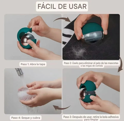 Pelota Pegajosa Quitapelos y Pelusas