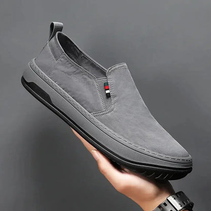 Mocasín Estilo Italiano Slip-On Gris para Hombre