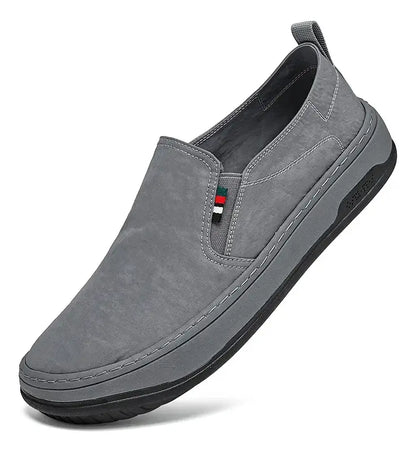 Mocasín Estilo Italiano Slip-On Gris para Hombre