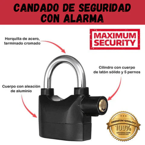 Candado Antirrobo con Alarma 110dB — Seguridad Real para tu Bici