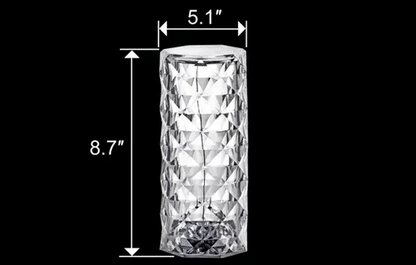 Lámpara de Cristal Touch — Luz Ambiental con 3 Intensidades