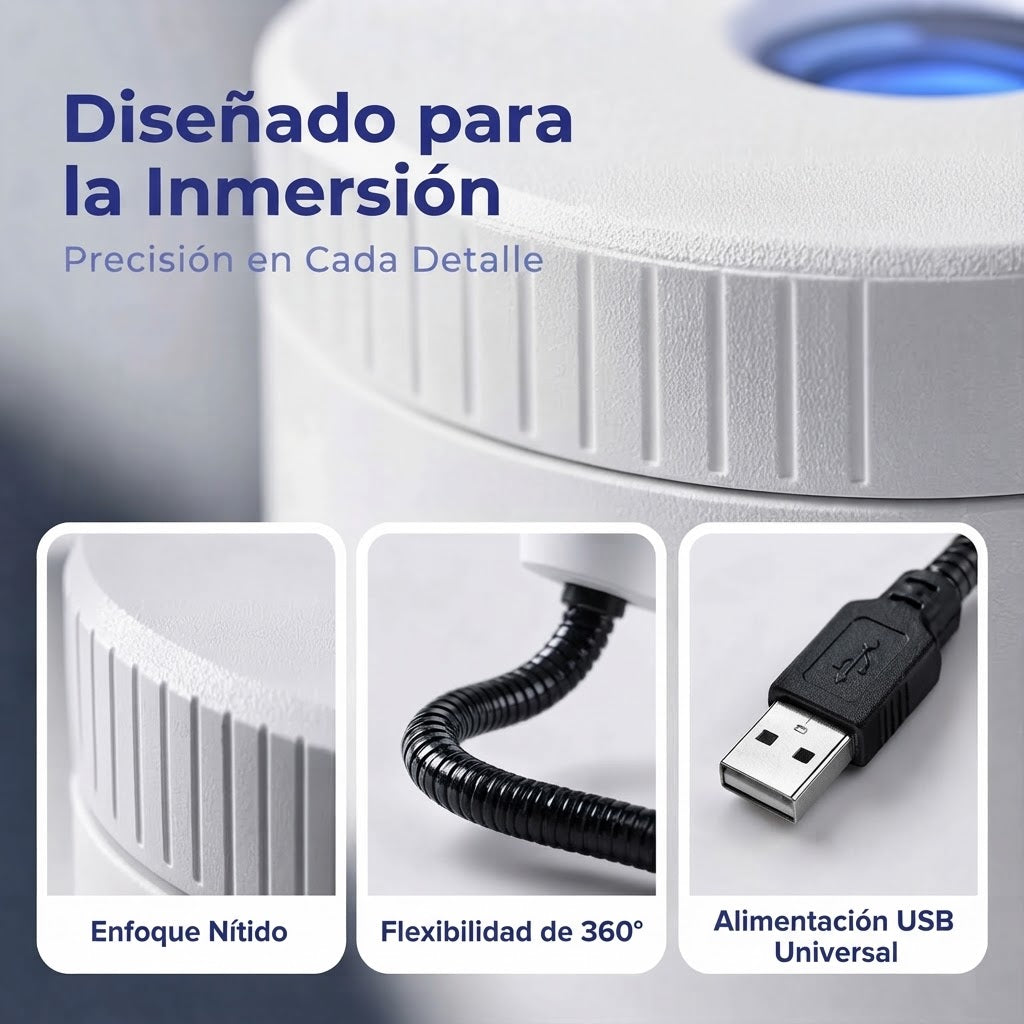 Ambiente estelar: mini proyector de galaxias USB con discos